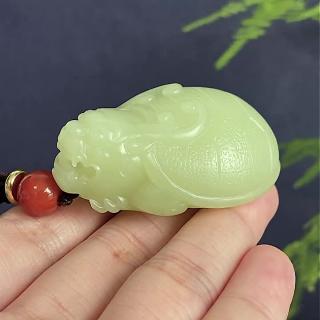 可玉可求母亲节礼物孤品和田玉多款貔貅手把件黄口料龙龟款m7233f评测